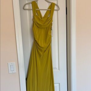 Banana Republic Mustard Maxi Dress with a beautiful opening in the back